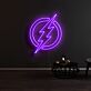 Blitzsymbol im Kreis LED-Neonschild Wohnzimmer Gamingzimmer