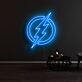 Blitzsymbol im Kreis LED-Neonschild Wohnzimmer Gamingzimmer