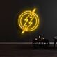 Blitzsymbol im Kreis LED-Neonschild Wohnzimmer Gamingzimmer
