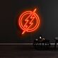 Blitzsymbol im Kreis LED-Neonschild Wohnzimmer Gamingzimmer