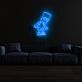 Comicfigur Junge mit stacheligen Haaren LED-Neonschild Wohnzimmer Gamingzimmer