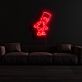 Comicfigur Junge mit stacheligen Haaren LED-Neonschild Wohnzimmer Gamingzimmer