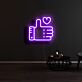 Daumen hoch mit Herz LED-Neonschild Wohnzimmer Cafe
