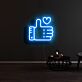 Daumen hoch mit Herz LED-Neonschild Wohnzimmer Cafe