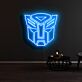 Roboterkopf Emblem LED-Neonschild für Gaming Zimmer und Wohnzimmer