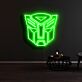 Roboterkopf Emblem LED-Neonschild für Gaming Zimmer und Wohnzimmer