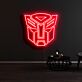 Roboterkopf Emblem LED-Neonschild für Gaming Zimmer und Wohnzimmer