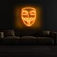 Guy-Fawkes-Maske LED-Neonschild Wohnzimmer Gamingzimmer