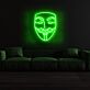 Guy-Fawkes-Maske LED-Neonschild Wohnzimmer Gamingzimmer
