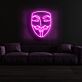 Guy-Fawkes-Maske LED-Neonschild Wohnzimmer Gamingzimmer