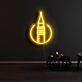 Turm mit Spitzdach LED-Neonschild Wohnzimmer Bar