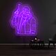 Figur mit Pistole LED-Neonschild Gamingzimmer Wohnzimmer