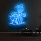 Comicfigur mit Trommel LED-Neonschild Wohnzimmer Kinderzimmer