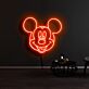 Cartoon-Mauskopf LED-Neonschild für Kinderzimmer und Wohnzimmer