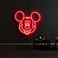 Cartoon-Mauskopf LED-Neonschild für Kinderzimmer und Wohnzimmer