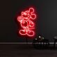 Comic-Maus Figur LED-Neonschild Wohnzimmer Kinderzimmer