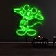 grüner Neon Giraffenkopf LED-Neonschild Wohnzimmer Kinderzimmer