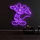 Micky Maus mit offenen Armen als LED-Neonschild