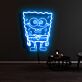 Comicfigur Schwamm LED-Neonschild Kinderzimmer Wohnzimmer