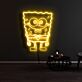 Comicfigur Schwamm LED-Neonschild Kinderzimmer Wohnzimmer
