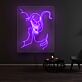 Monsterkopf mit Tentakel LED-Neonschild für Gamingzimmer und Bar