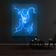 Monsterkopf mit Tentakel LED-Neonschild für Gamingzimmer und Bar