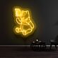 Bär mit Schmetterling LED-Neonschild für Kinderzimmer Wohnzimmer