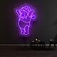 Bär mit Weihnachtsmütze LED-Neonschild Wohnzimmer Kinderzimmer