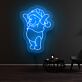 Bär mit Weihnachtsmütze LED-Neonschild Wohnzimmer Kinderzimmer