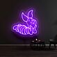 Ferkel aus Winnie Puuh als LED-Neonschild