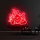 Bär und Ferkel Illustration LED-Neonschild Wohnzimmer Kinderzimmer
