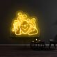 Bär und Ferkel Illustration LED-Neonschild Wohnzimmer Kinderzimmer