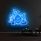 Bär und Ferkel Illustration LED-Neonschild Wohnzimmer Kinderzimmer