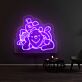 Bär und Ferkel Illustration LED-Neonschild Wohnzimmer Kinderzimmer