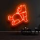Bär mit T-Shirt LED-Neonschild Wohnzimmer Kinderzimmer