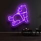 Bär mit T-Shirt LED-Neonschild Wohnzimmer Kinderzimmer