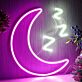 Halbmond mit Schlafsymbol LED-Neonschild Schlafzimmer Kinderzimmer