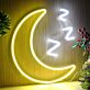 Halbmond mit Schlafsymbol LED-Neonschild Schlafzimmer Kinderzimmer
