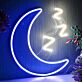 Halbmond mit Schlafsymbol LED-Neonschild Schlafzimmer Kinderzimmer