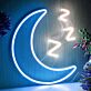 Halbmond mit Schlafsymbol LED-Neonschild Schlafzimmer Kinderzimmer