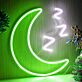 Halbmond mit Schlafsymbol LED-Neonschild Schlafzimmer Kinderzimmer