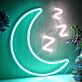 Halbmond mit Schlafsymbol LED-Neonschild Schlafzimmer Kinderzimmer