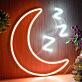 Halbmond mit Schlafsymbol LED-Neonschild Schlafzimmer Kinderzimmer