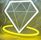 Diamant Symbol LED-Neonschild Wohnzimmer Schaufenster