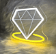Diamant Symbol LED-Neonschild Wohnzimmer Schaufenster