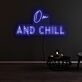 Om AND CHILL LED-Neonschild Wohnzimmer Yoga Studio