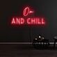 Om AND CHILL LED-Neonschild Wohnzimmer Yoga Studio
