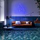 Linienzeichnung Kussmotiv im Dreieck LED-Neonschild Wohnzimmer Schlafzimmer