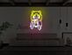 Anime-Mädchen mit Nudeln als LED-Neonschild
