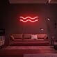 Wellenlinien LED-Neonschild für Wohnzimmer Lounge